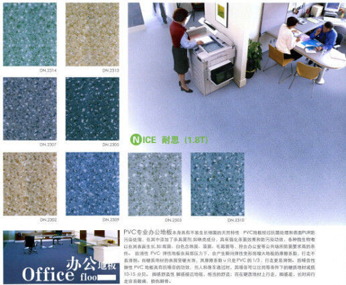 Tapis de plancher de PVC de la protection de l'environnement ISO9001 pour la maison, affaires