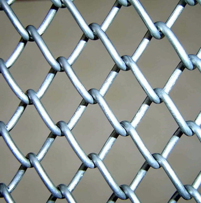 Vinyle industriel en aluminium de grillage de maillon de chaîne enduit du trou de diamant