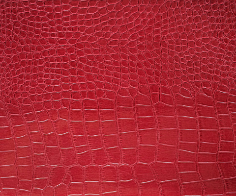 Tissu vitré de cuir de Faux de grain de crocodile pour des sacs à main avec la couleur lumineuse