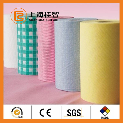 L'absorptivité élevée Spunlace essuie le jaune de textile tissé de Spunbond non