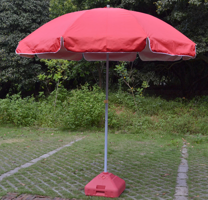 rose protégeant du vent de parapluie de plage de cadre en acier de 420D Oxford avec la base de l'eau