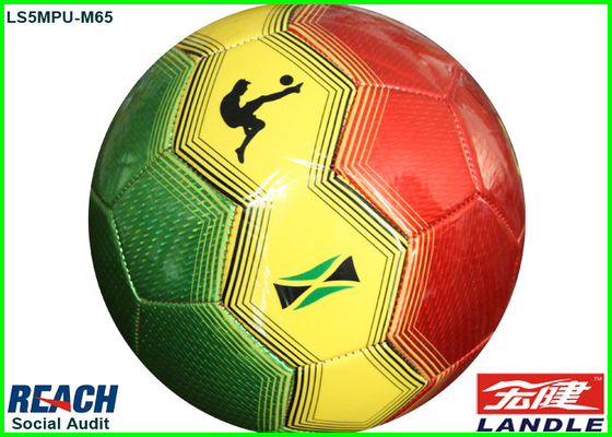 Boule en cuir synthétique colorée faite sur commande du football des ballons de football/unité centrale