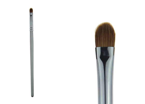 Petite brosse synthétique argentée de crayon correcteur de maquillage de cheveux/brosse base de poudre