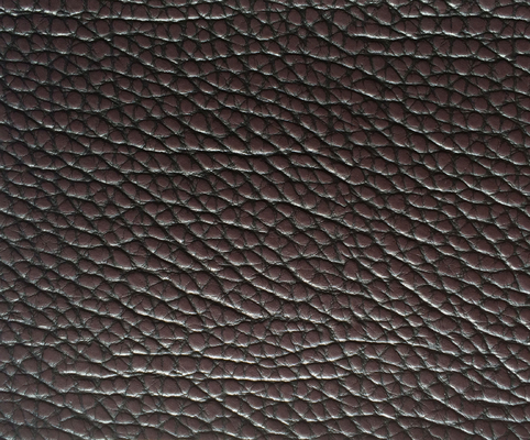 Tissu de tapisserie d'ameublement pourpre de cuir de Faux de litchi avec la longueur de petit pain de 30 - 50 mètres