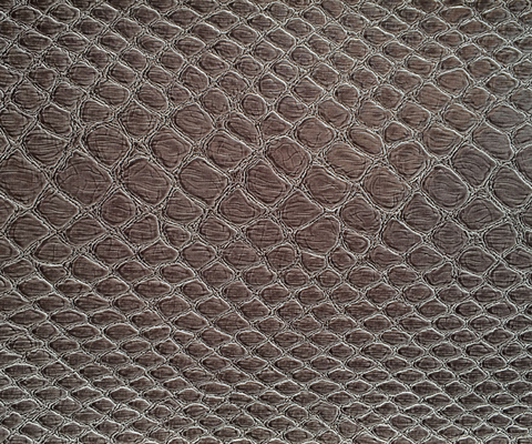 Tissu gris de cuir de Faux pour des sacs à main, tissu de cuir de crocodile de Faux