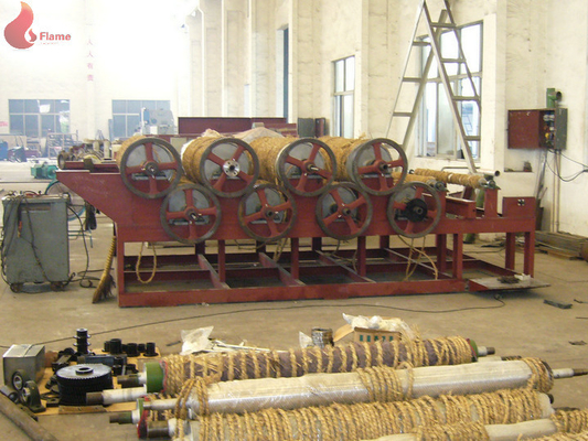 Abrasif de petit pain de la machine 4 de calendrier de PVC de chauffage de mazout anti pour faire le tissu caoutchouté