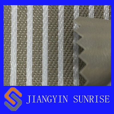 tissu enduit de polyester de PVC du cure-dents 420D de grain de tissu en nylon beige d'Oxford
