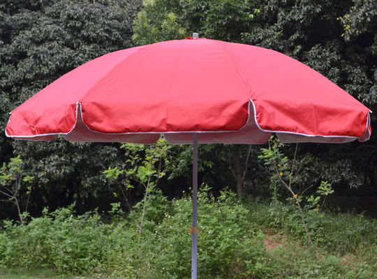rose protégeant du vent de parapluie de plage de cadre en acier de 420D Oxford avec la base de l'eau