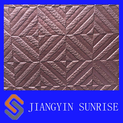 Similicuir de PVC de Brown de chaise décorative antibactérienne avec des modèles