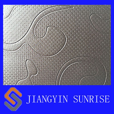 Tissu intérieur imperméable de cuir de Faux de PVC de noir pour la tapisserie d'ameublement de sofa