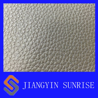 Tissu d'or de similicuir de PVC de perle décorative d'hôtel avec l'impression