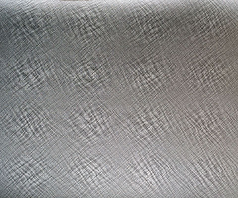 Similicuir de PVC de modèle croisé, matériel en cuir synthétique argenté de PVC