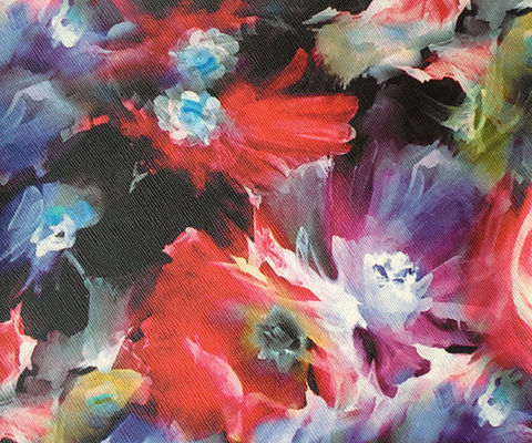 Impression faite sur commande de transfert de vinyle, similicuir de PVC d'effet de peinture à l'huile