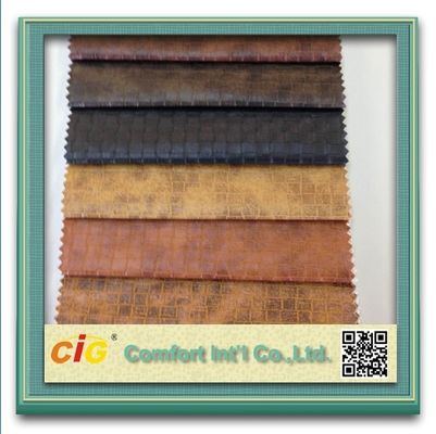 Le cuir synthétique de PVC de haute catégorie, scintillement de PVC garnit en cuir le textile à la maison