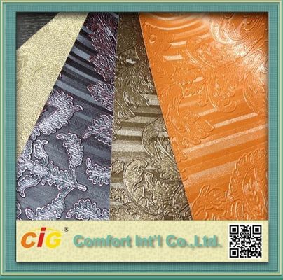 Matériel métallique de tissu de similicuir de PVC de Waterproolf pour la tapisserie d'ameublement de sacs/voiture Seat