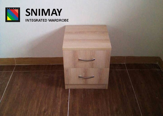 Similicuir Nightstand en bois avec des tiroirs, Tableau de nuit