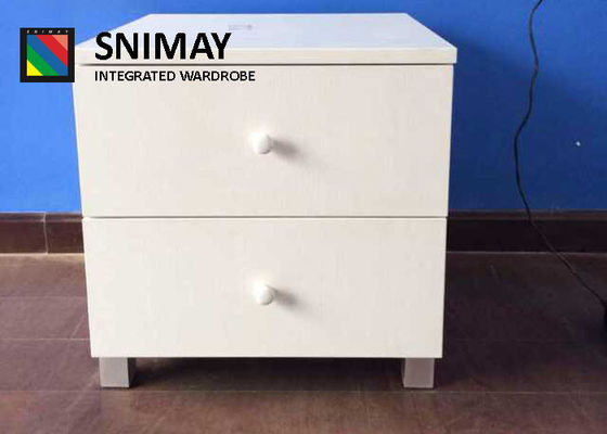 Similicuir Nightstand en bois avec des tiroirs, Tableau de nuit