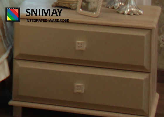 Similicuir Nightstand en bois avec des tiroirs, Tableau de nuit