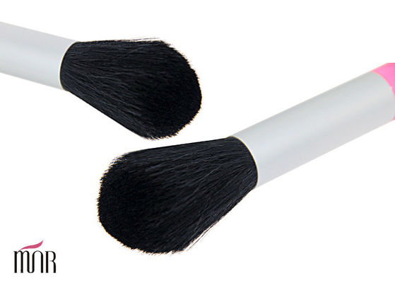 La découpe escamotable naturelle rougissent rose de brosses de maquillage de cheveux de chèvre de brosse