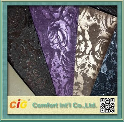 La coutume a imprimé le cuir synthétique affligé de PVC d'unité centrale pour les sièges de voiture/la tapisserie d'ameublement meubles de sofa