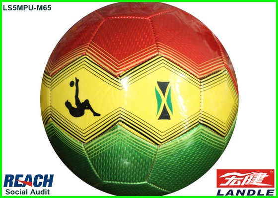 Boule en cuir synthétique colorée faite sur commande du football des ballons de football/unité centrale