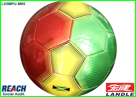 Boule en cuir synthétique colorée faite sur commande du football des ballons de football/unité centrale
