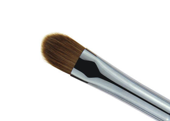 Petite brosse synthétique argentée de crayon correcteur de maquillage de cheveux/brosse base de poudre