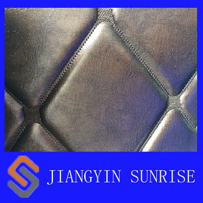 Tissu de tapisserie d'ameublement en cuir synthétique confortable de PVC d'unité centrale avec le film imperméable