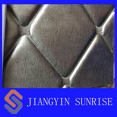 Tissu de tapisserie d'ameublement en cuir synthétique confortable de PVC d'unité centrale avec le film imperméable