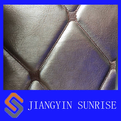 Tissu de tapisserie d'ameublement en cuir synthétique confortable de PVC d'unité centrale avec le film imperméable
