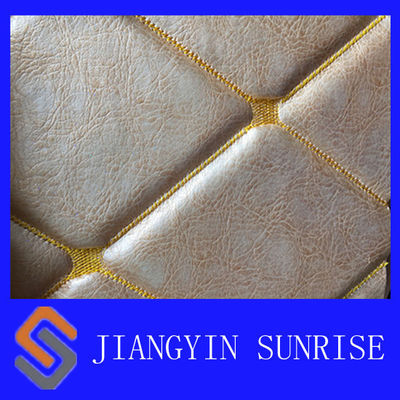 Tissu de tapisserie d'ameublement coloré de cuir de Faux par l'épaisseur du yard 0.7mm