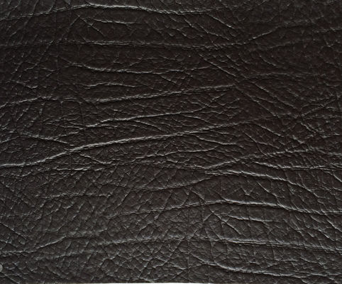 Matériel noir de tissu de tapisserie d'ameublement de cuir de Faux de texture de Lichi pour des meubles