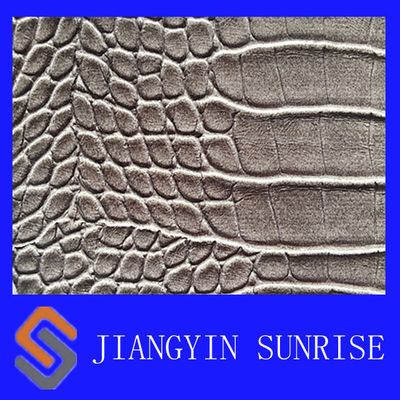 Cuir imperméable tissé de synthétique d'unité centrale de tissu de cuir de Faux de crocodile
