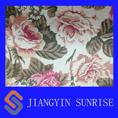 Tissu de tapisserie d'ameublement imprimé par douceur de cuir de Faux de sac avec le revêtement d'unité centrale
