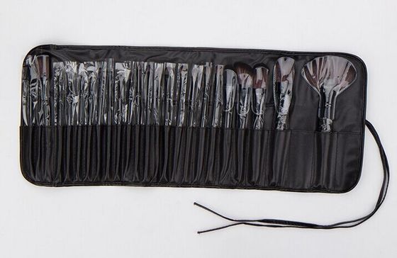 Chèvre synthétique cosmétique en bois noire des brosses de lecture 24PCS pour des femmes