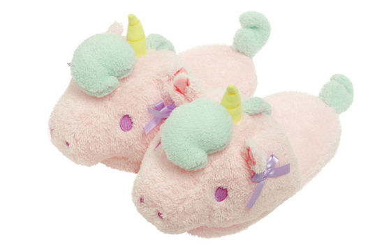 DAS Einhorn - pantoufles de peluche de maison d'hiver de pantoffeln de weiche pour des dames de filles