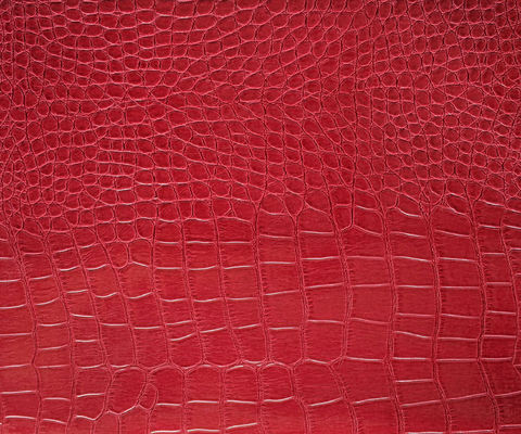 Tissu vitré de cuir de Faux de grain de crocodile pour des sacs à main avec la couleur lumineuse