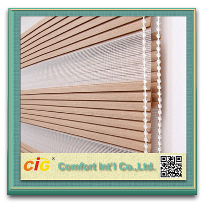 Tissu de rideau en panne d'électricité de rideau en rouleau de zèbre/tissu modernes de rideau avec le polyester et l'acrylique