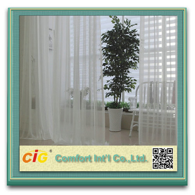 Tissu moderne de rideau en rouleau acrylique de panne d'électricité de coton pour le salon imperméable et larme résistante