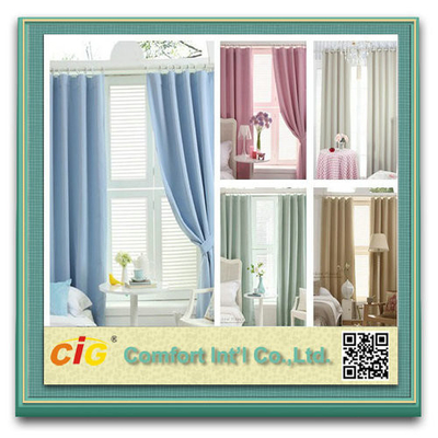 Tissu moderne de rideau en rouleau acrylique de panne d'électricité de coton pour le salon imperméable et larme résistante