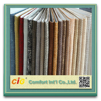 Tissu moderne de rideau en rouleau acrylique de panne d'électricité de coton pour le salon imperméable et larme résistante