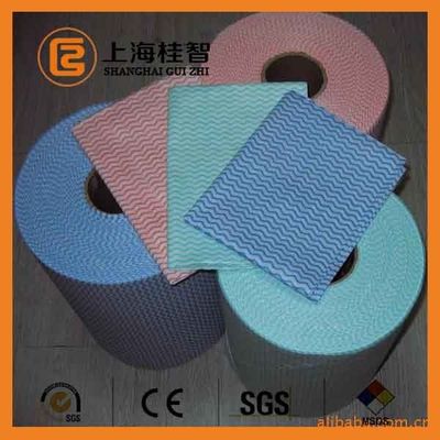 Chiffon de nettoyage non tissé de haute résistance de Spunlace pour le ménage, automobile, animal familier