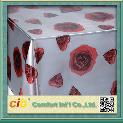 Nappe non-tissée jetable en gros des nappes de PVC/pp pour épouser/hôtel