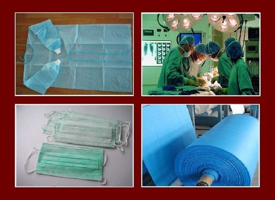 100% pp Spunbone et petit pain médical de textile tissé de Meltblown SMS non pour des produits d'hôpital