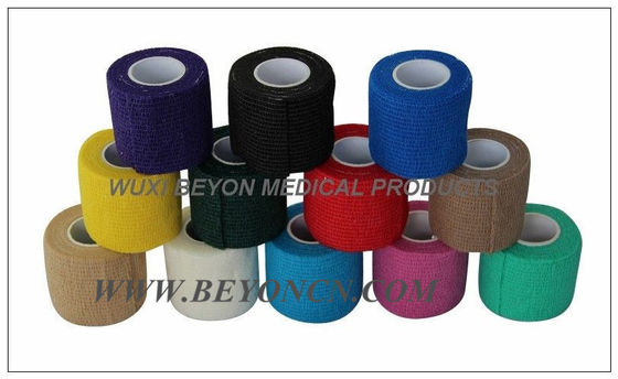 Genou non tissé flexible cohésif de bandage de vétérinaire médical/bandage de compression